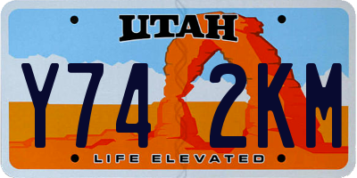UT license plate Y742KM