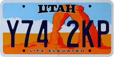 UT license plate Y742KP