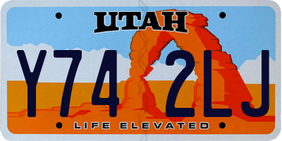 UT license plate Y742LJ