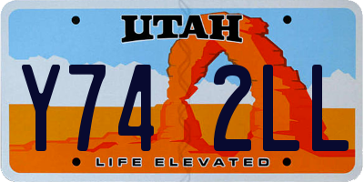 UT license plate Y742LL
