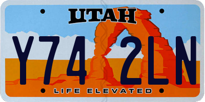 UT license plate Y742LN