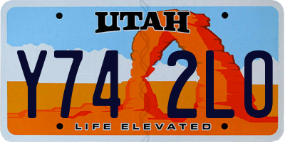 UT license plate Y742LO
