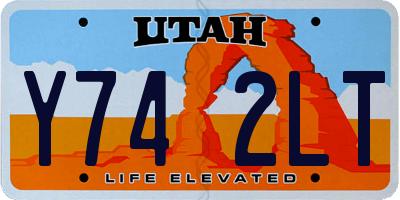 UT license plate Y742LT