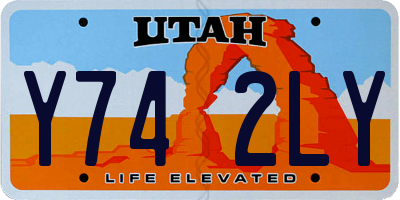 UT license plate Y742LY