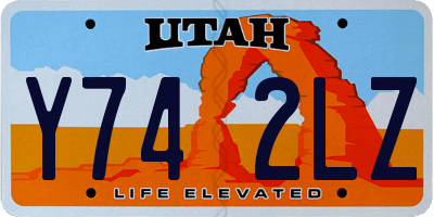 UT license plate Y742LZ
