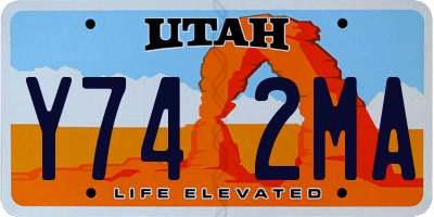 UT license plate Y742MA