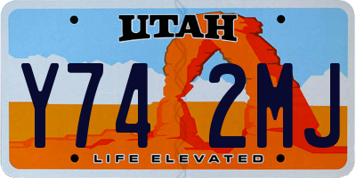 UT license plate Y742MJ