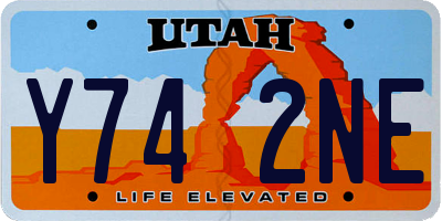 UT license plate Y742NE