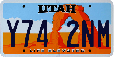 UT license plate Y742NM