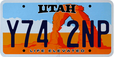 UT license plate Y742NP