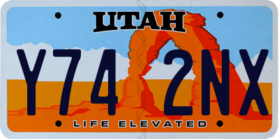 UT license plate Y742NX
