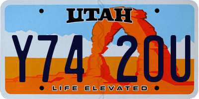 UT license plate Y742OU