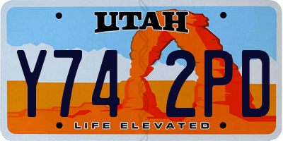 UT license plate Y742PD