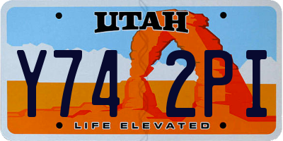 UT license plate Y742PI