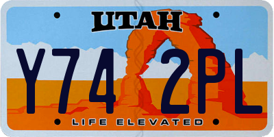 UT license plate Y742PL