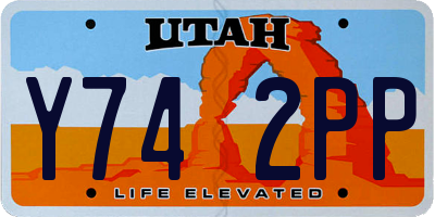 UT license plate Y742PP