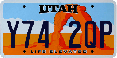 UT license plate Y742QP