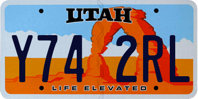 UT license plate Y742RL