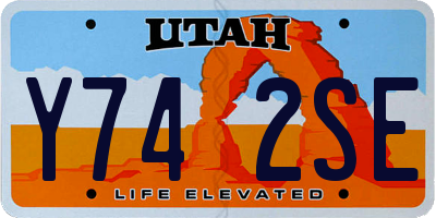 UT license plate Y742SE