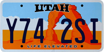 UT license plate Y742SI
