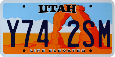 UT license plate Y742SM