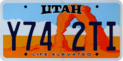 UT license plate Y742TI