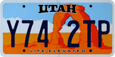 UT license plate Y742TP