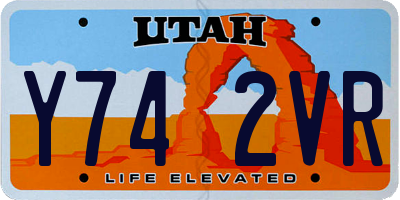 UT license plate Y742VR