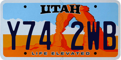 UT license plate Y742WB