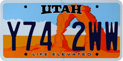 UT license plate Y742WW