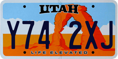 UT license plate Y742XJ