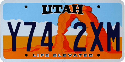 UT license plate Y742XM