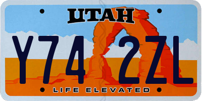UT license plate Y742ZL