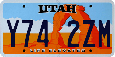 UT license plate Y742ZM