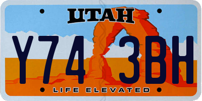 UT license plate Y743BH