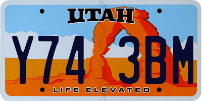 UT license plate Y743BM