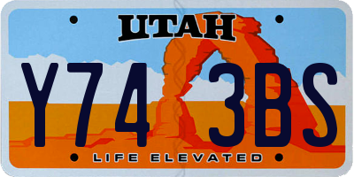 UT license plate Y743BS
