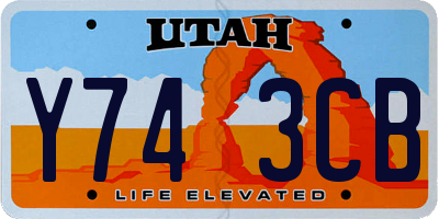 UT license plate Y743CB