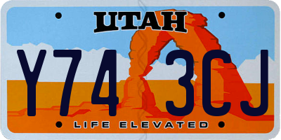 UT license plate Y743CJ