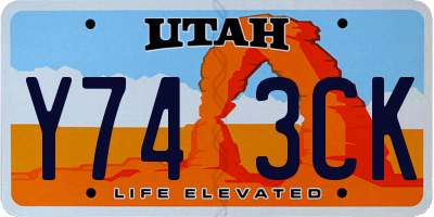 UT license plate Y743CK