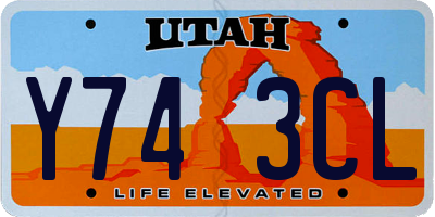 UT license plate Y743CL