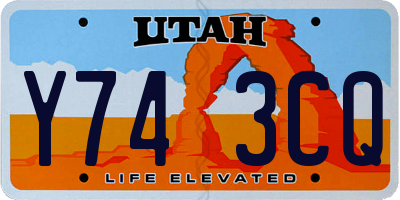 UT license plate Y743CQ
