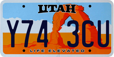 UT license plate Y743CU