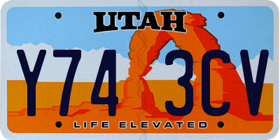 UT license plate Y743CV