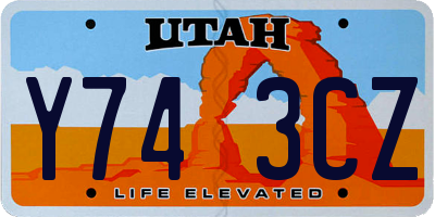 UT license plate Y743CZ