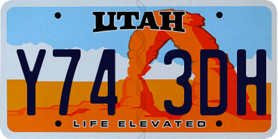 UT license plate Y743DH