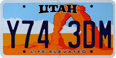 UT license plate Y743DM