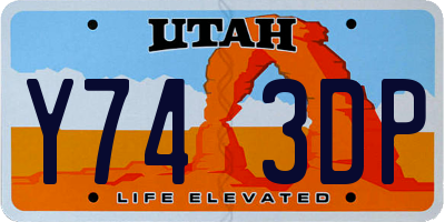 UT license plate Y743DP