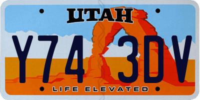 UT license plate Y743DV