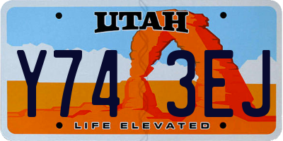 UT license plate Y743EJ
